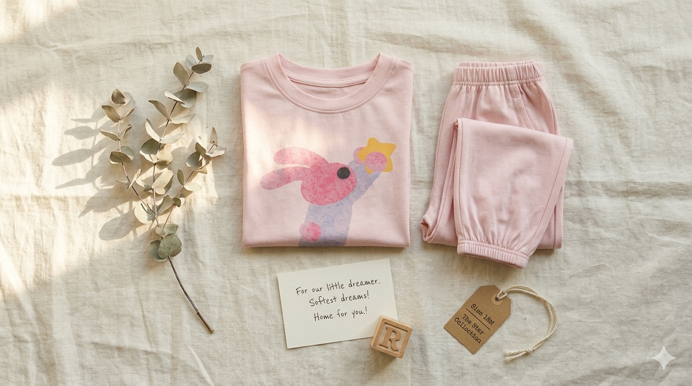 Laimi Bloom new arrivals - pink rabbit t-shirt and jogger pants set