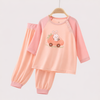 Little Plant Kids Modal Sleepwear Set Soft Pajamas Outfit -Pink - back view