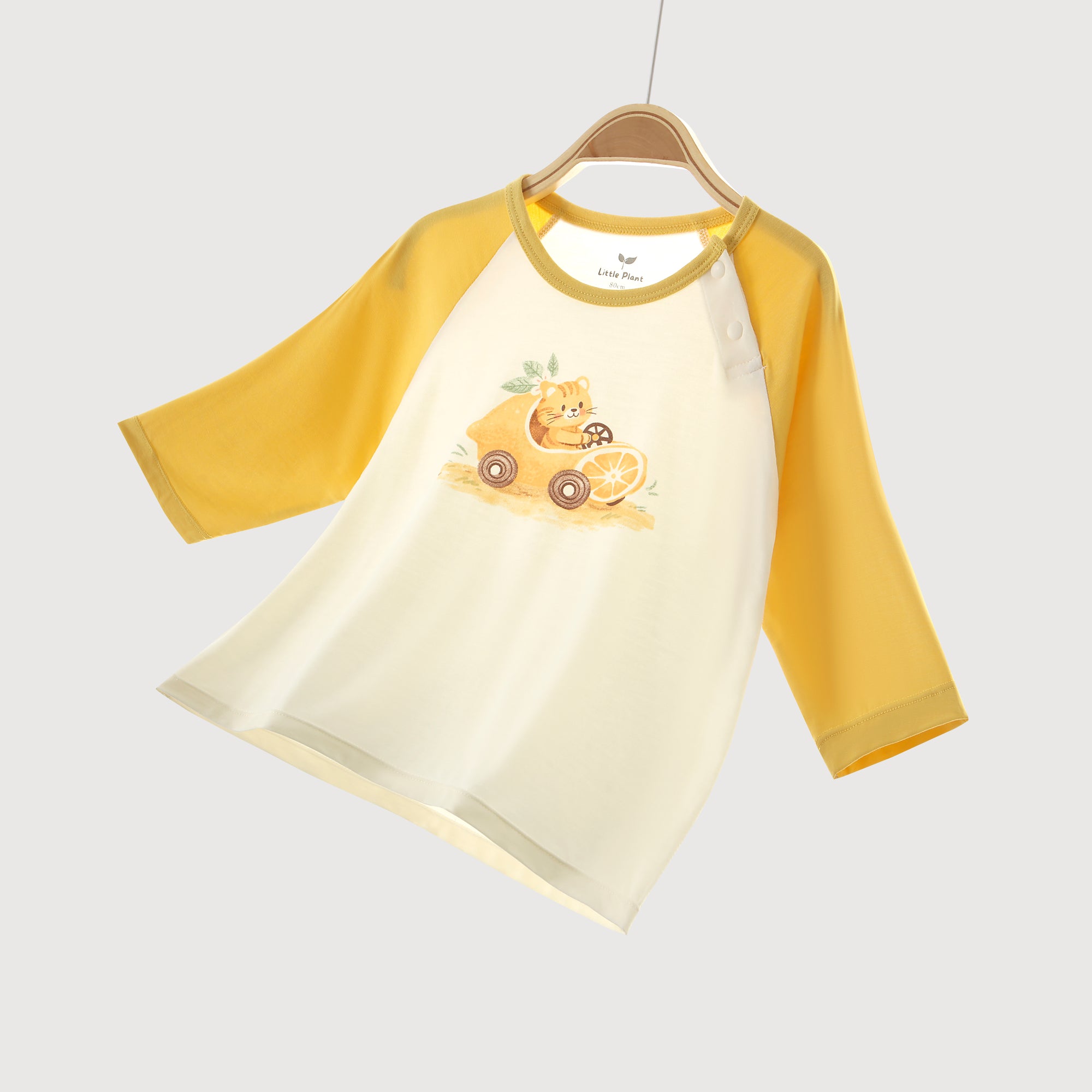 Little Plant Kids Modal Sleepwear Set Soft Pajamas Outfit -Yellow - view 8