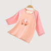 Little Plant Toddler TENCEL Modal 3/4 Sleeve Pullover - Pink - back view