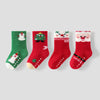Toddler Boys' & Girls' 4pk Christmas Non Slip Grip Socks