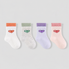 Toddler Girls' 8pk Heart Long-Staple Cotton Crew Socks