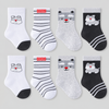Toddler Boys' 8pk Long-Staple Cotton Cute Animal Crew Socks