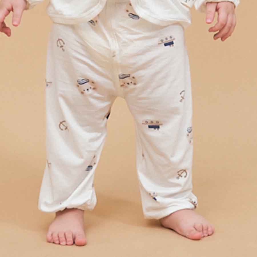 Silky Soft TENCEL Modal Long Pant - Navy Bear
