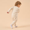 1.0 TOG Super Soft Organic Cotton 2-Way Zip Sleep & Play Pajama - Beige - lifestyle view