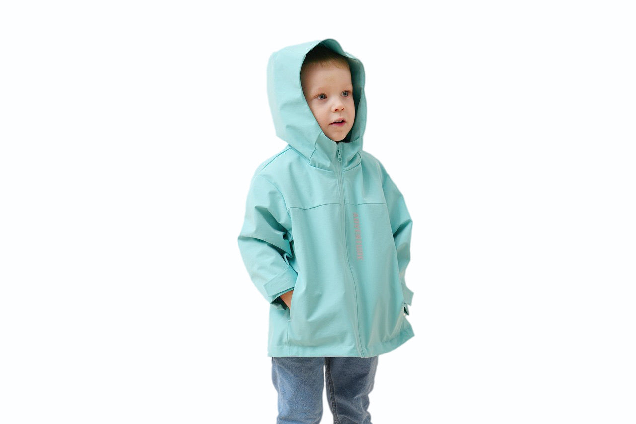 Children’s Waterproof Outdoor Jacket——Cyan