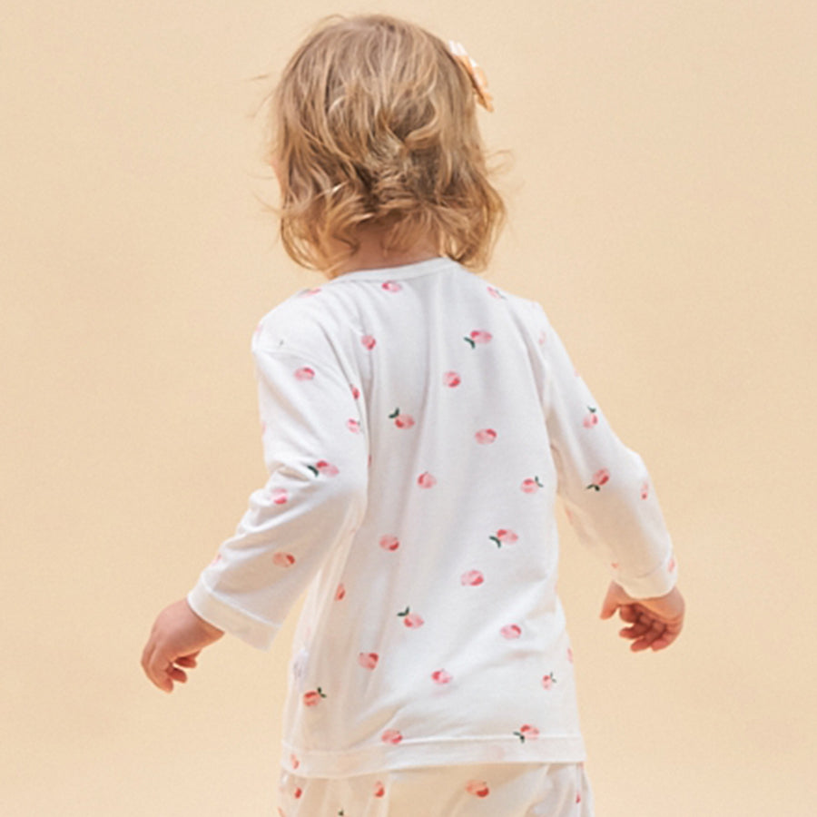 Silky Soft TENCEL Modal Long Sleeve Tee - Peach - detail view