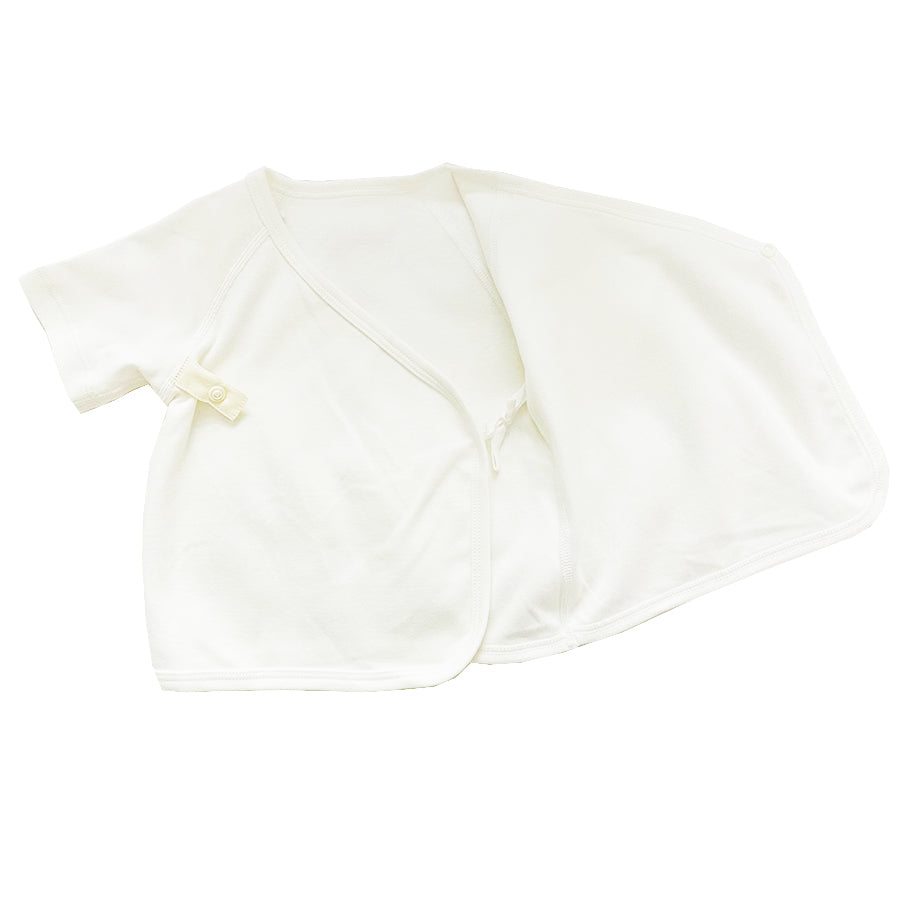 Super Soft Pima Cotton Side-snap Tee - White - back view
