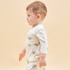 Silky Soft TENCEL Modal Long Sleeve Tee - Dinosaur - back view