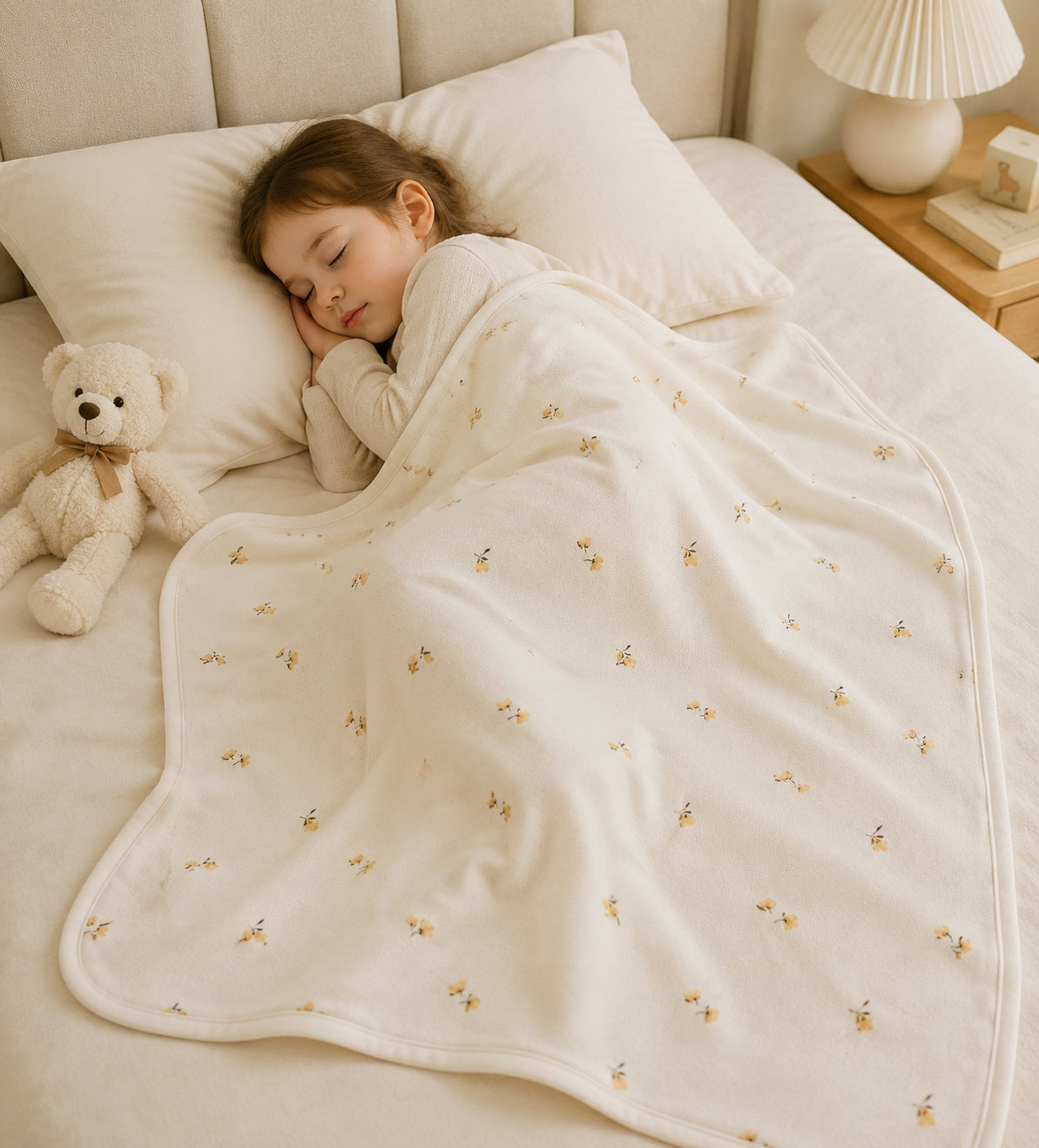 Baby Soft Pima Cotton Throw Blanket 36x48 in- Flower