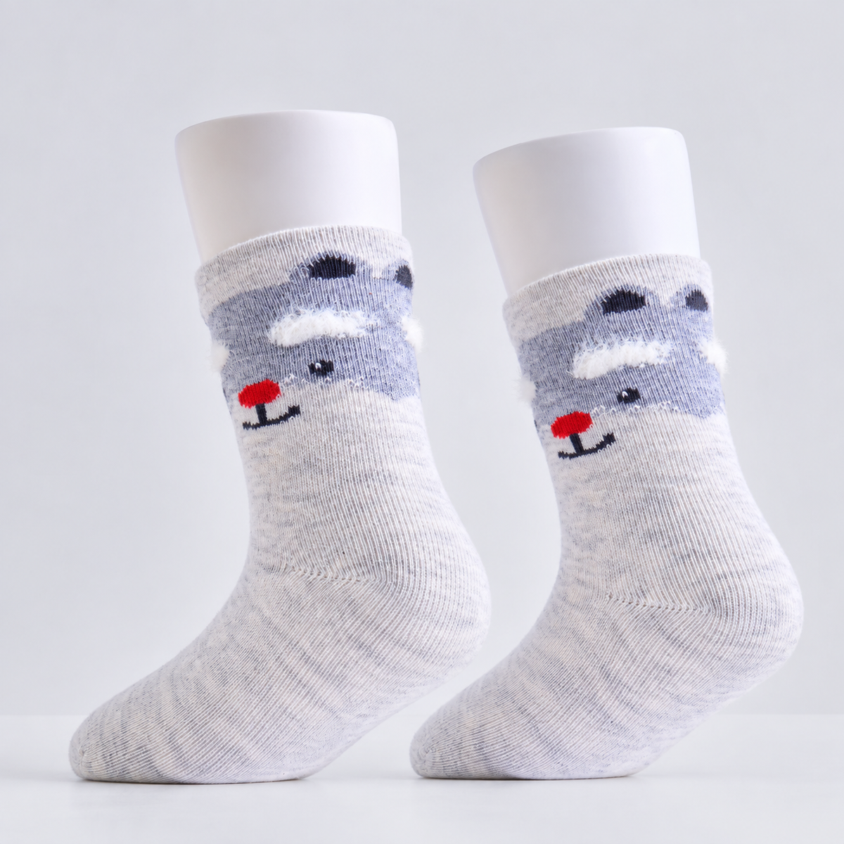 Toddler Boys' 8pk Long-Staple Cotton Cute Animal Crew Socks