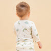 Silky Soft TENCEL Modal Long Sleeve Tee - Dinosaur - detail view