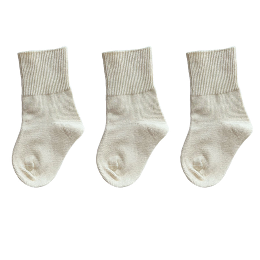 Super Soft Thick Organic Color Cotton Socks (3 Pack) - back view