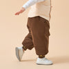 Premium White Duck Down Puffer Pants—— Yellow Car - close-up view