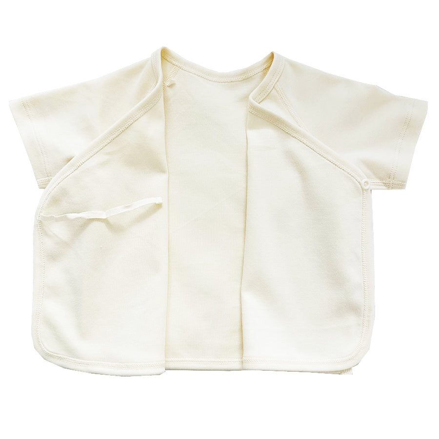 Super Soft Pima Cotton Side-snap Tee - Beige - detail view