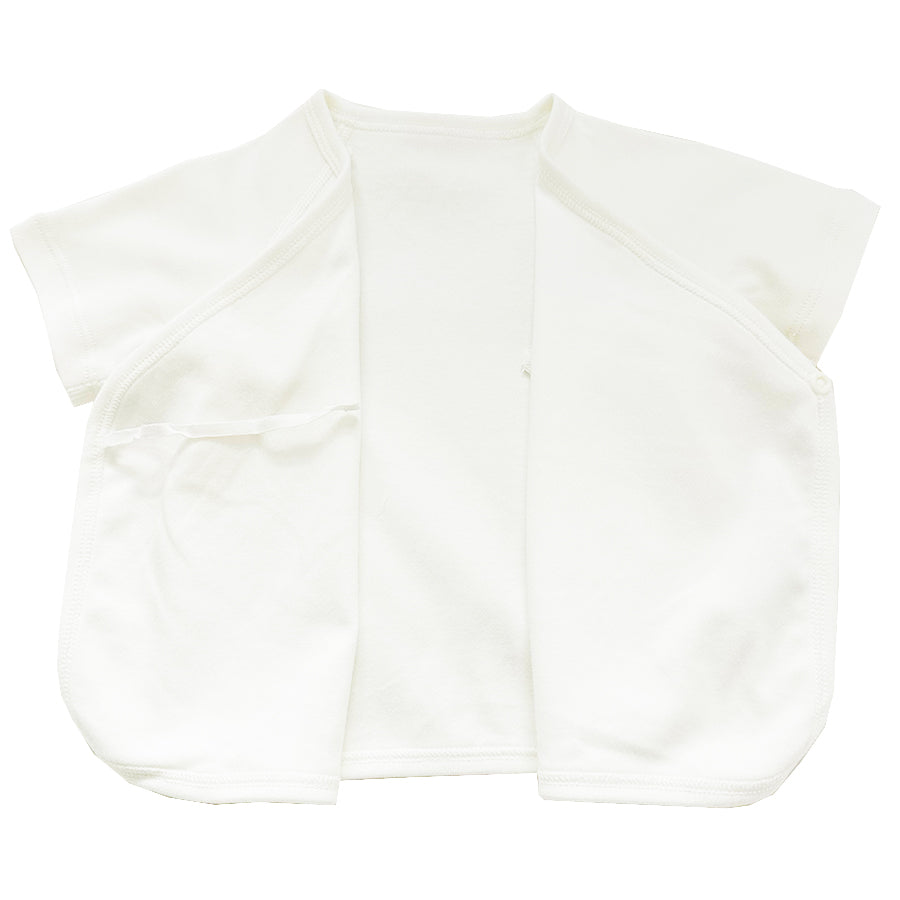 Super Soft Pima Cotton Side-snap Tee - White - detail view