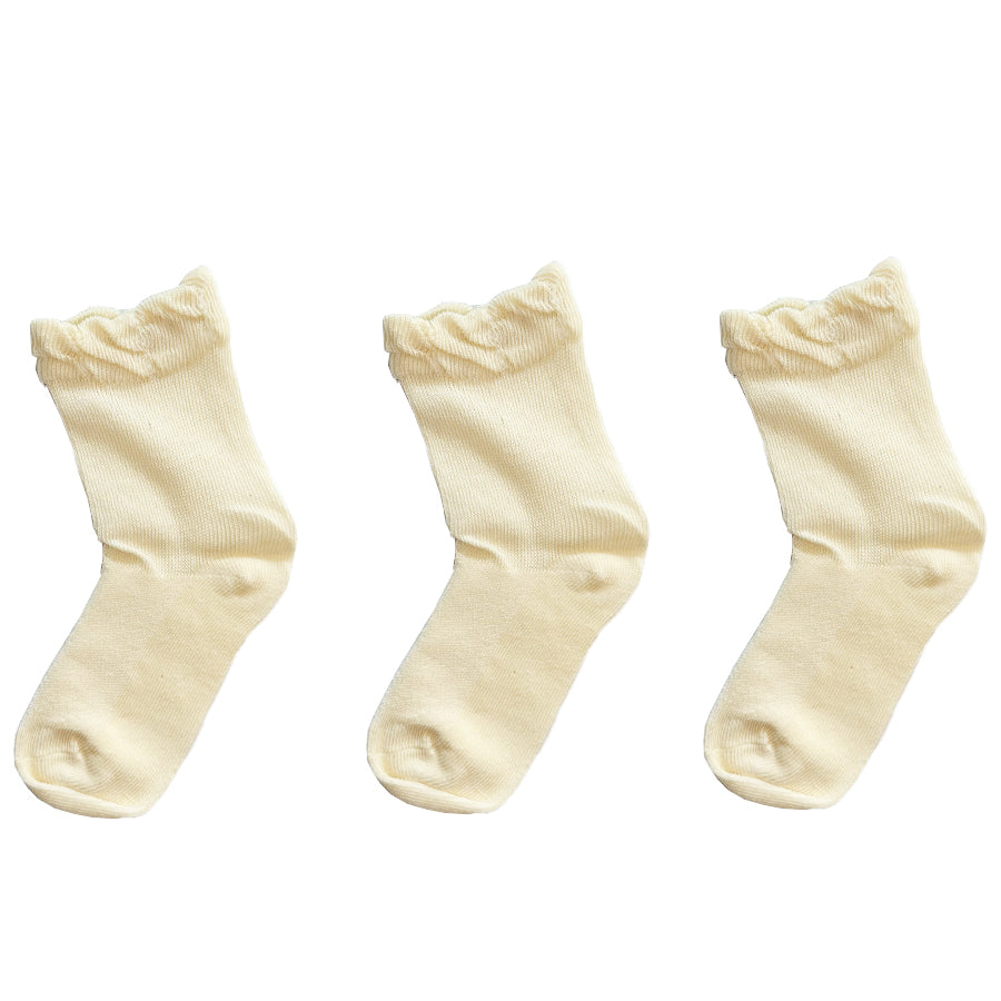Super Soft Thin Organic Color Cotton Socks (3 Pack) - back view