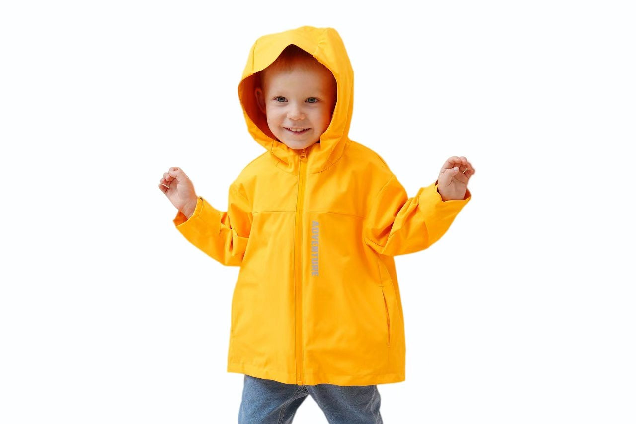 Premium White Duck Down Children’s Waterproof Outdoor Jacket——Yellow
