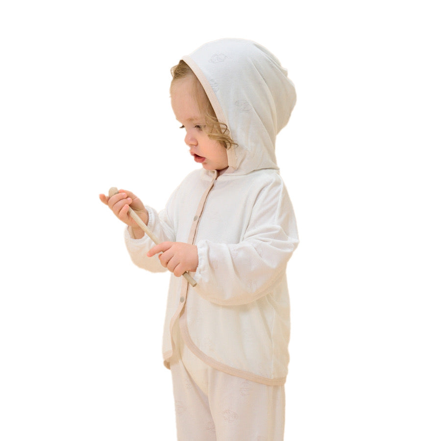 Silky Soft TENCEL Modal Light Coat - White Panda