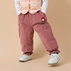 Premium White Duck Down Pink Puffer Pants——Mushroom - back view
