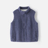 Boys' Teddy Fleece Zip Front Vest- Blue