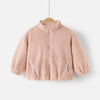 Girls'  Teddy Fleece Zip Front Jacket