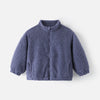 Boys'  Teddy Fleece Zip Front Jacket - Blue