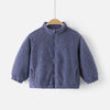 Boys'  Teddy Fleece Zip Front Jacket - Blue