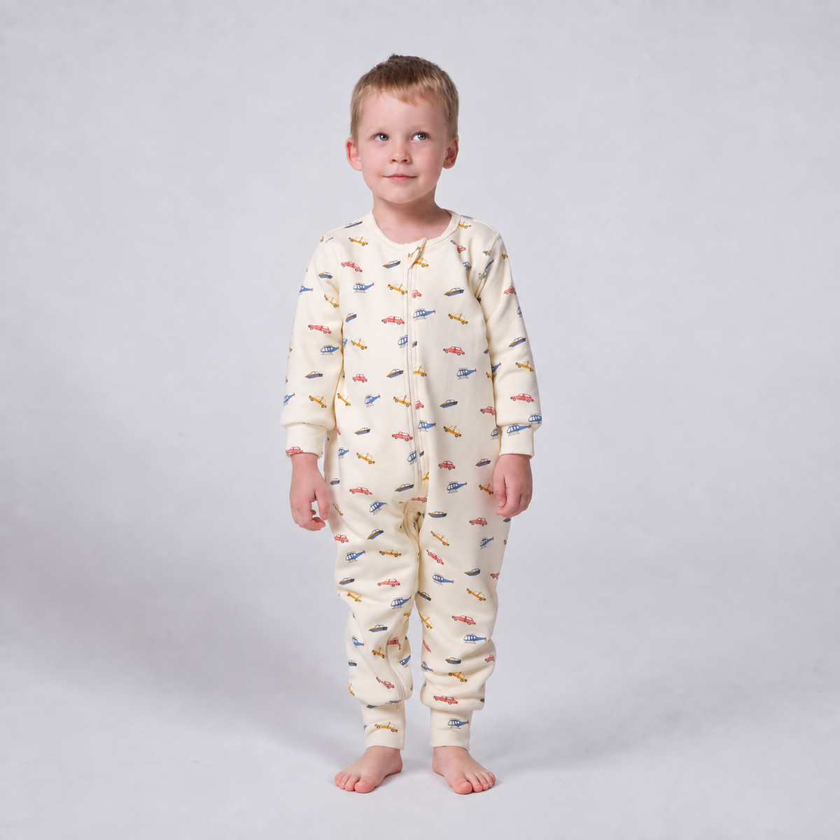 Toddler Boys' TENCEL™ Modal & Organic CottonTwo-Way Zip Pajama