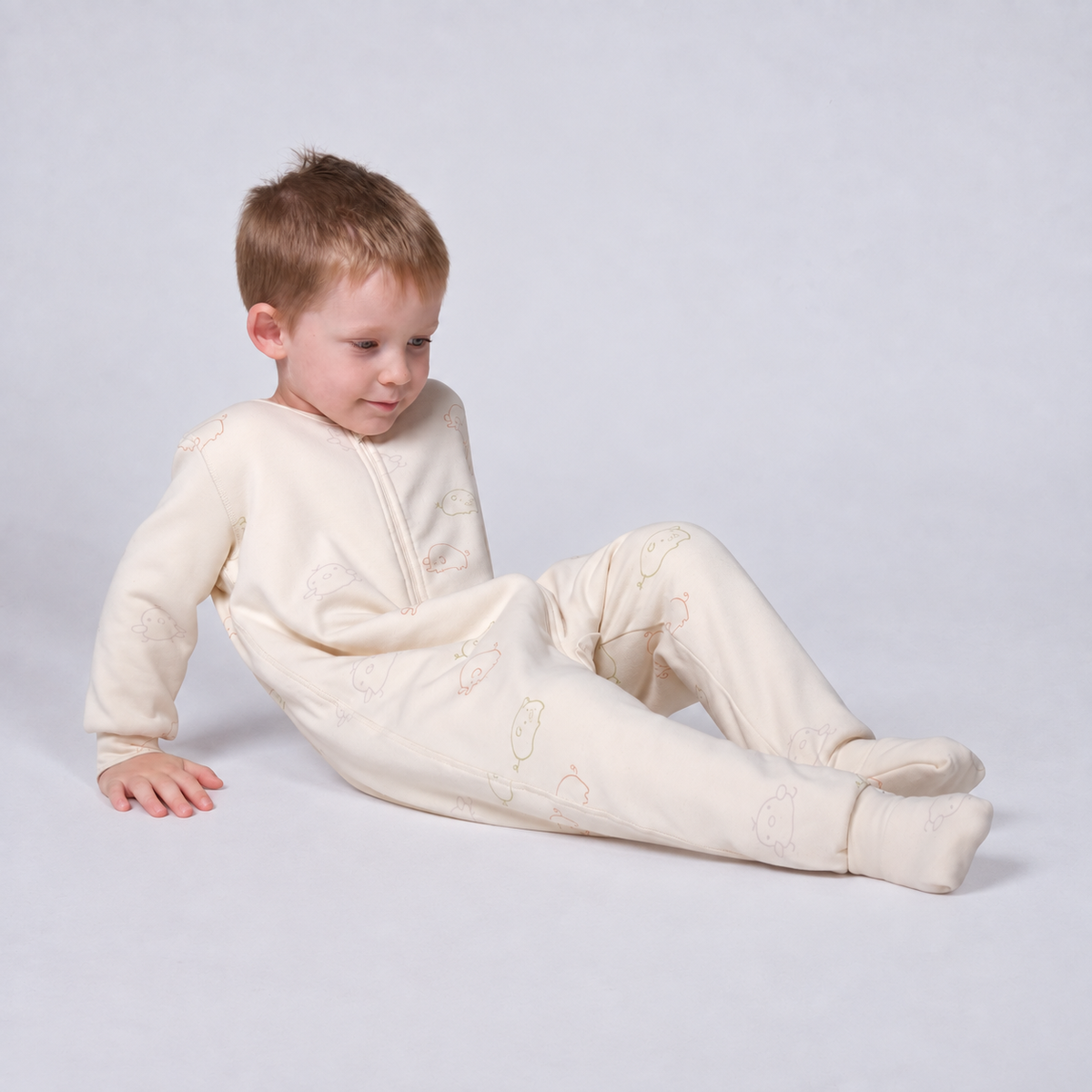 Toddler Boys' Cozy TENCEL™ Modal & Organic Cotton Two-Way Zip Pajama