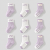 Toddler Girls' 9pk Non Slip Cotton Grip Socks