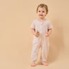 Baby Modal 2-Way Zip Pajamas Soft Sleepwear- Pink Bear