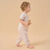 Baby Modal 2-Way Zip Pajamas Soft Sleepwear- Pink Bear - alternate view