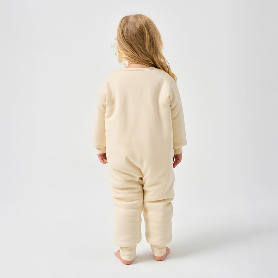 2.0T Super Soft Footie Two-way Zipper Padded Pajama - Little Zebra - lifestyle view