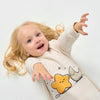 Double Layer Super Soft TENCEL Modal & Organic Cotton Footie Crotch Zipper Pajama - Star&Cloud - alternate view