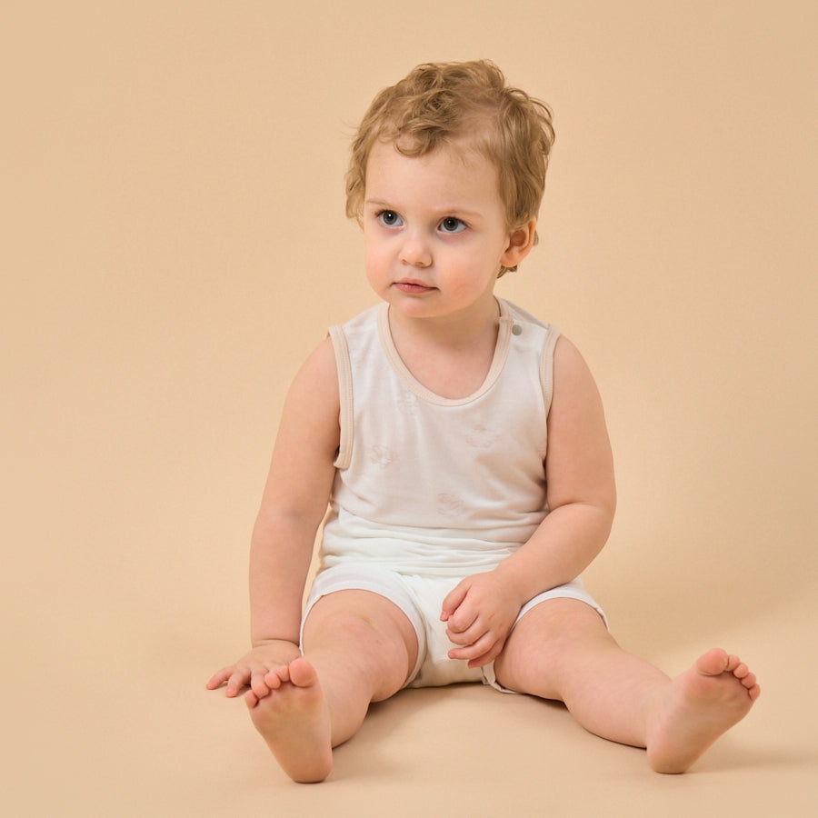 Little Plant Kids Modal Tank Top Soft Breathable Summer Lightweight Tee - close-up view