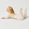 Double Layer Super Soft TENCEL Modal & Organic Cotton Footie Crotch Zipper Pajama - Star&Cloud - detail view