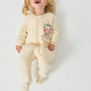 1.0T Super Soft Footie Two-way Zipper Padded Pajama - Little Zebra - back view