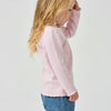 Long Sleeve Slim Fit Mock Neck Top - Pink - lifestyle view