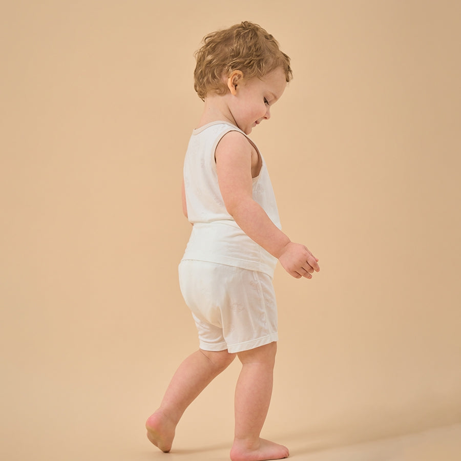 Little Plant Kids Modal Tank Top Soft Breathable Summer Lightweight Tee - detail view