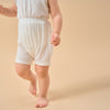 Silky Soft TENCEL Modal Jacquard Short Pant - White Panda - close-up view