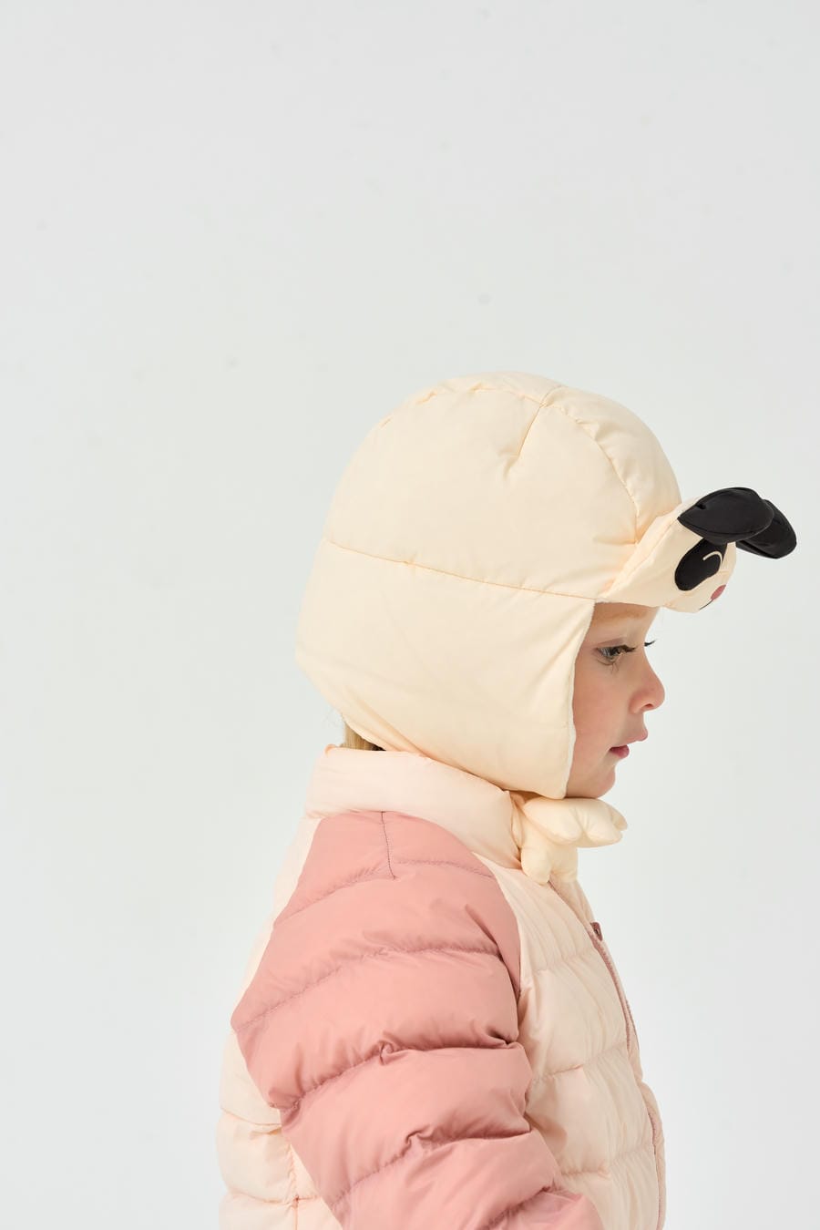 Kids Panda White Duck Down Winter Hat - view 7