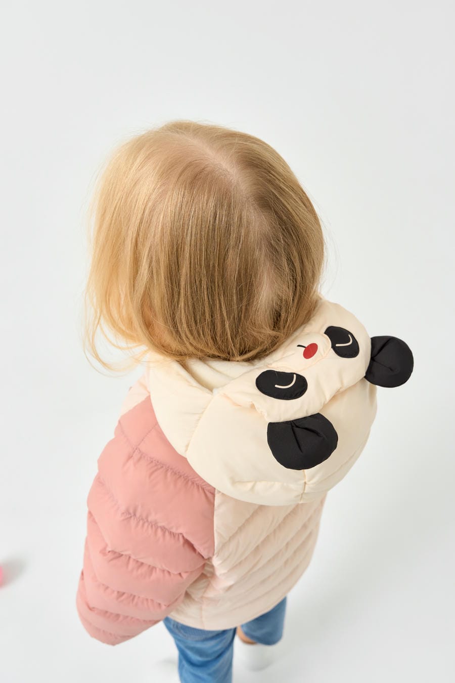 Kids Panda White Duck Down Winter Hat - view 8