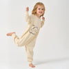 Super Soft TENCEL Modal & Organic Cotton Footie Crotch Zipper Pajama - Smile Cloud - close-up view