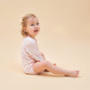 Silky Soft TENCEL Modal Long Sleeve Bodysuit - Pink Heart - lifestyle view