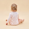 Silky Soft TENCEL Modal Long Sleeve Bodysuit - Pink Heart - detail view