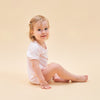 Silky Soft TENCEL Modal Bodysuit - Pink Heart - close-up view