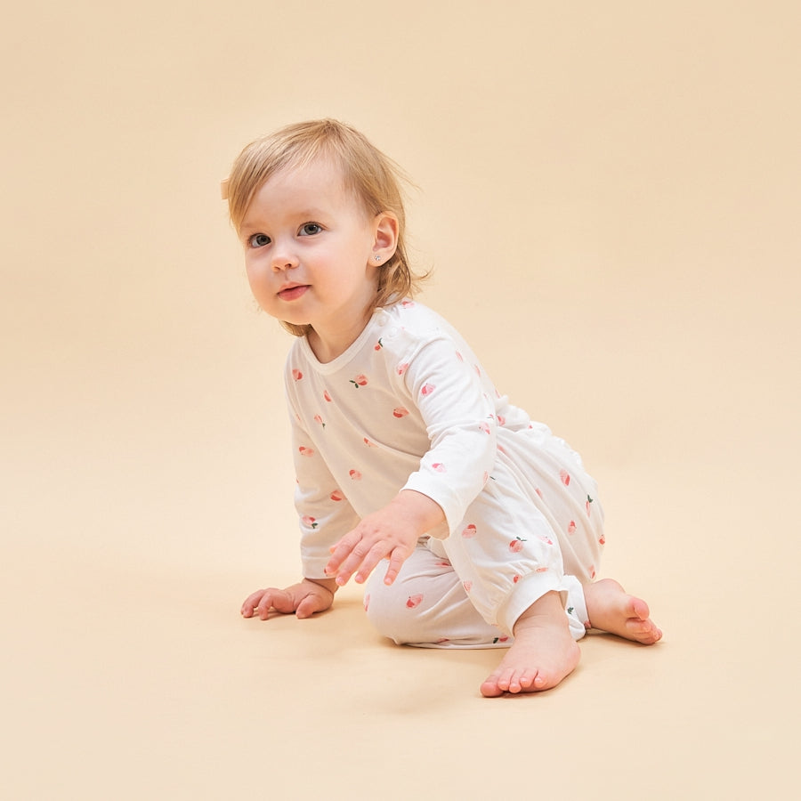 Silky Soft TENCEL Modal Long Pant - Peach - close-up view