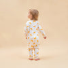 Super Soft TENCEL Modal & Organic Cotton 2-Way Zip Sleep & Play Pajama - Yellow Moon - detail view