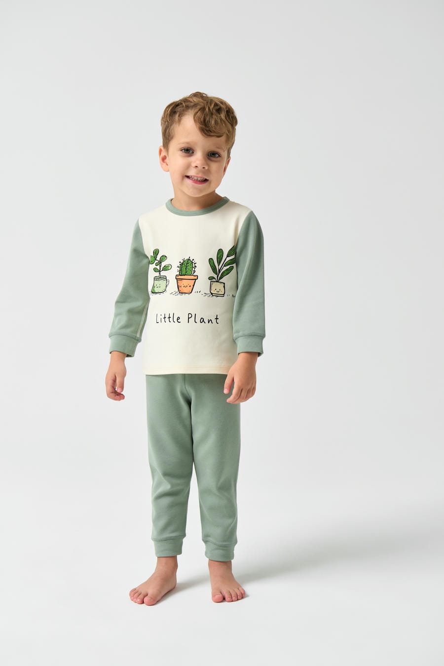 Super Soft TENCEL Modal & Organic Cotton Pajama - Little Plant - close-up view